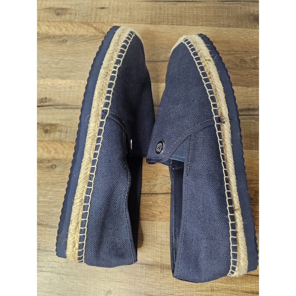 Michael Kors Espadrille Hastings Canvas Slip On Shoes Women's Size 10 Navy - Picture 7 of 8